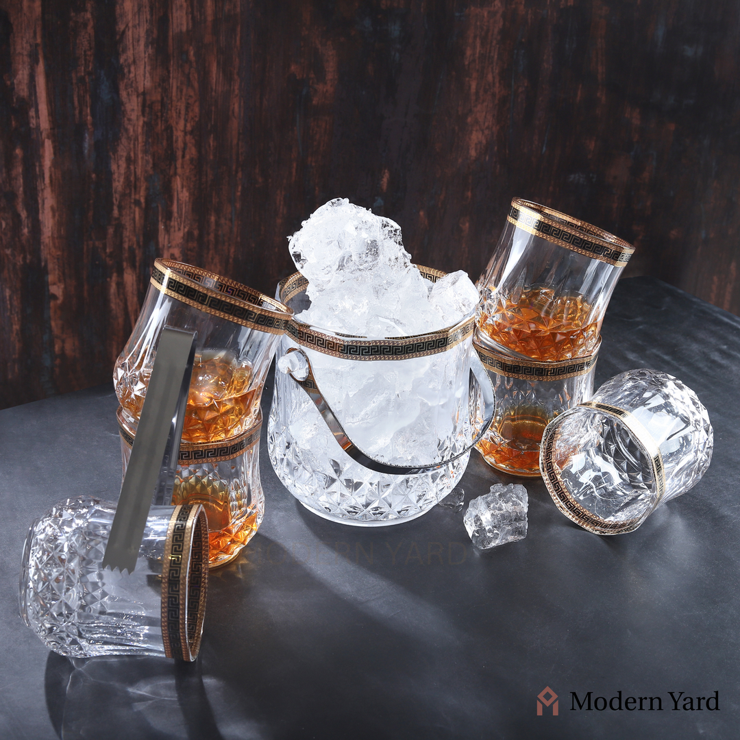 Golden Ivory Ice Bucket Set