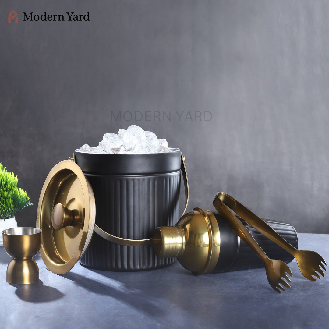 Stainless Steel Bar Set of 4 (Black)