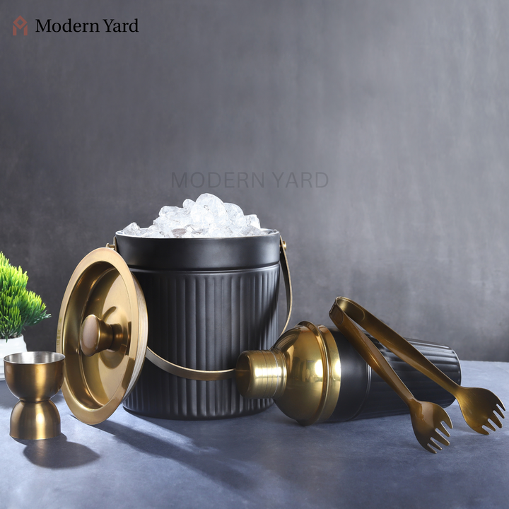 Stainless Steel Bar Set of 4 (Black)