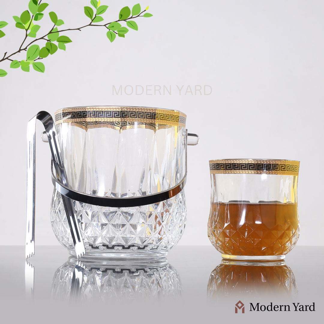 Golden Ivory Ice Bucket Set