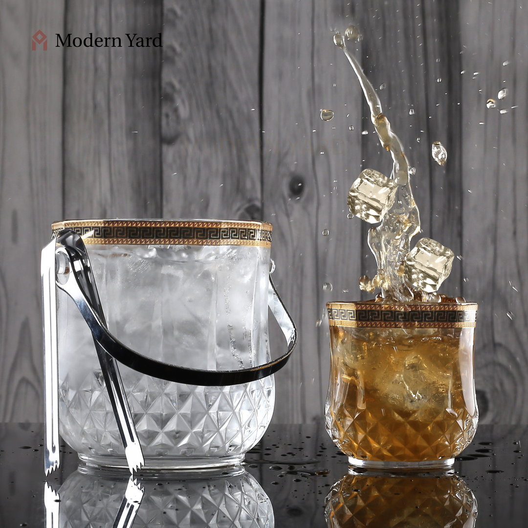Golden Ivory Ice Bucket Set