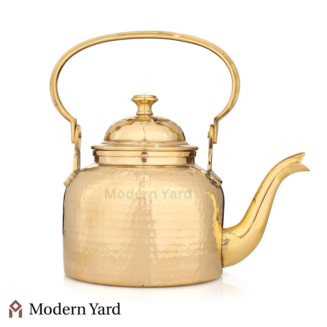 Brass Designer Tea Pot & Cup Saucer