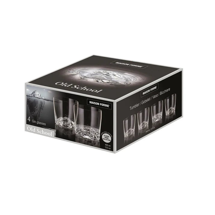 Old School Crystal Glass 400 ML (Set Of 4) - Made In Czech Republic