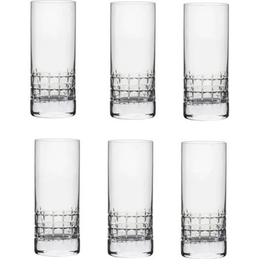 Brilliant Crystal Tall Glass 370 ML (Set of 4) - Made In Slovakia