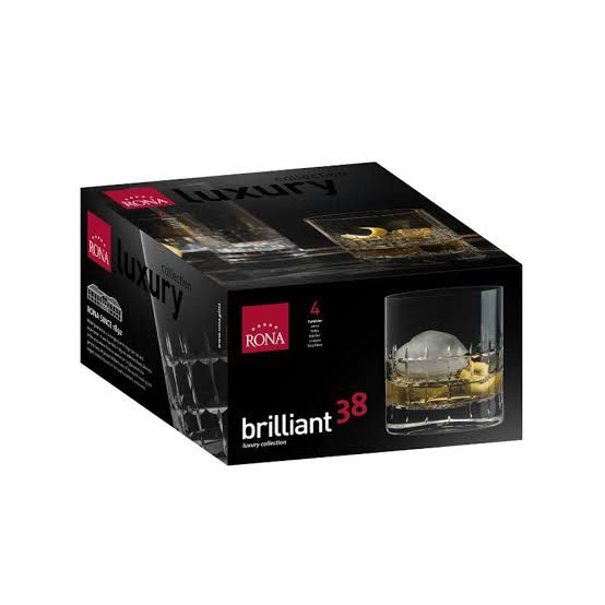 Brilliant Crystal DOF Glass 380 ML (Set of 4) - Made In Slovakia