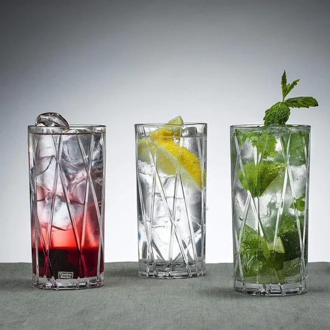 Mysterious Crystal Tall Glass 370 ML (Set Of 6) -  Made In Germany