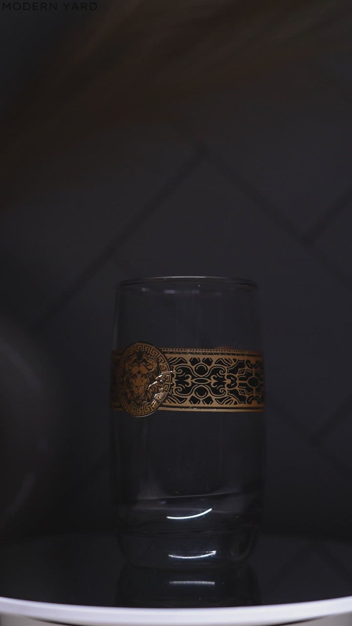 Lion Gold Plated Glass (Set of 6)