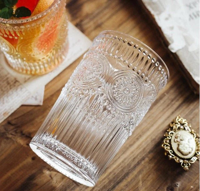 Premium Embossed Water & Juice Glass (Pack of 6)