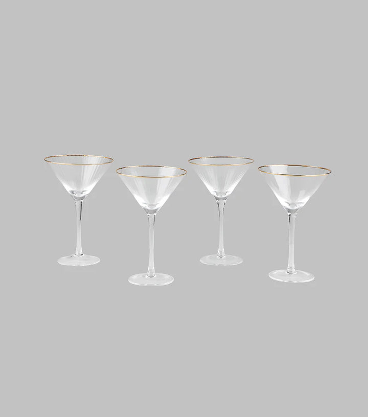Gold Rim Martini Glass 240 ML