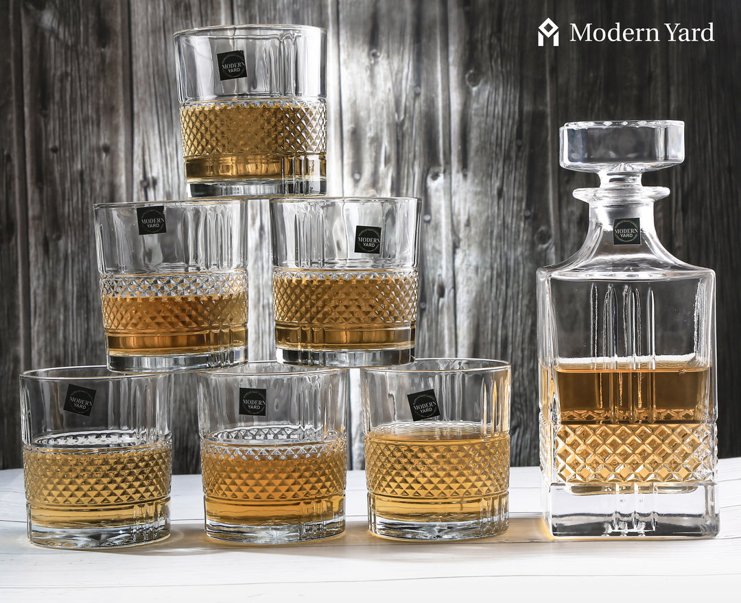 Regal 7 Pcs Decanter Set with 6  Glasses