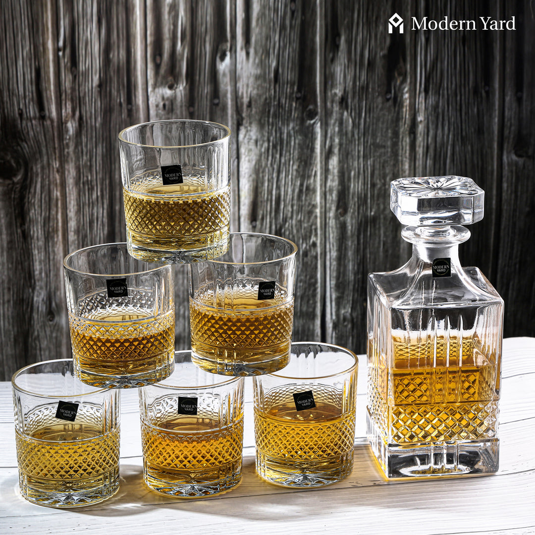 Regal 7 Pcs Decanter Set with 6  Glasses