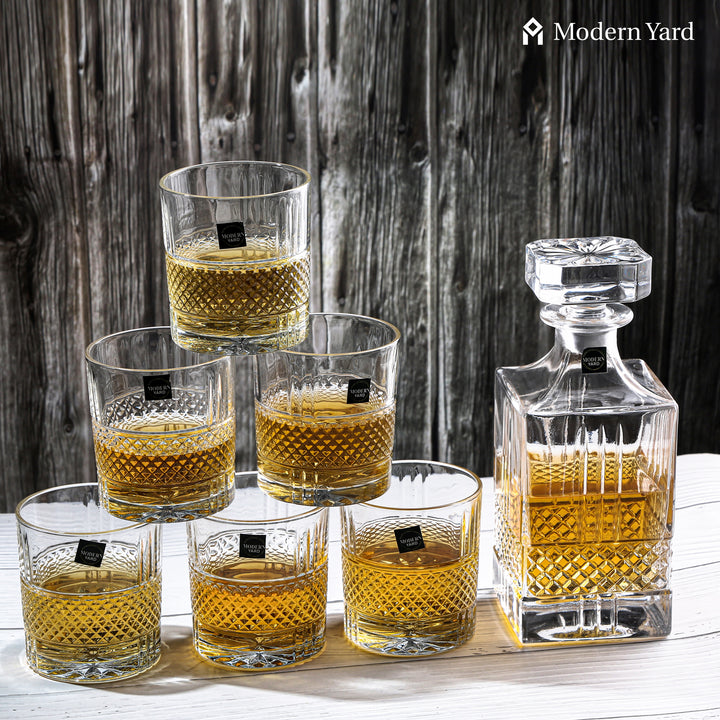 Regal 7 Pcs Decanter Set with 6  Glasses