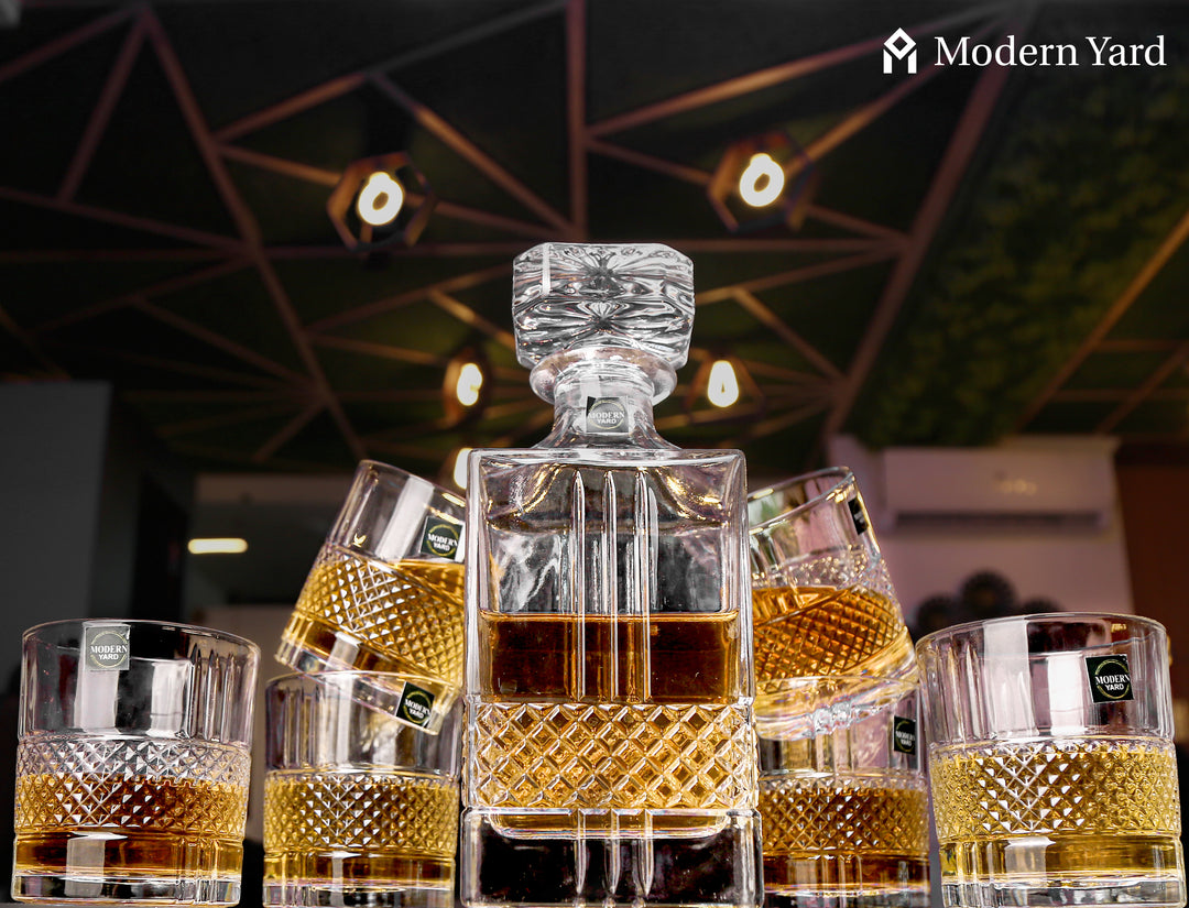 Regal 7 Pcs Decanter Set with 6  Glasses