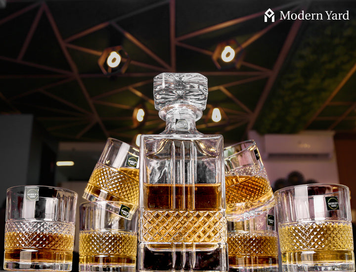 Regal 7 Pcs Decanter Set with 6  Glasses