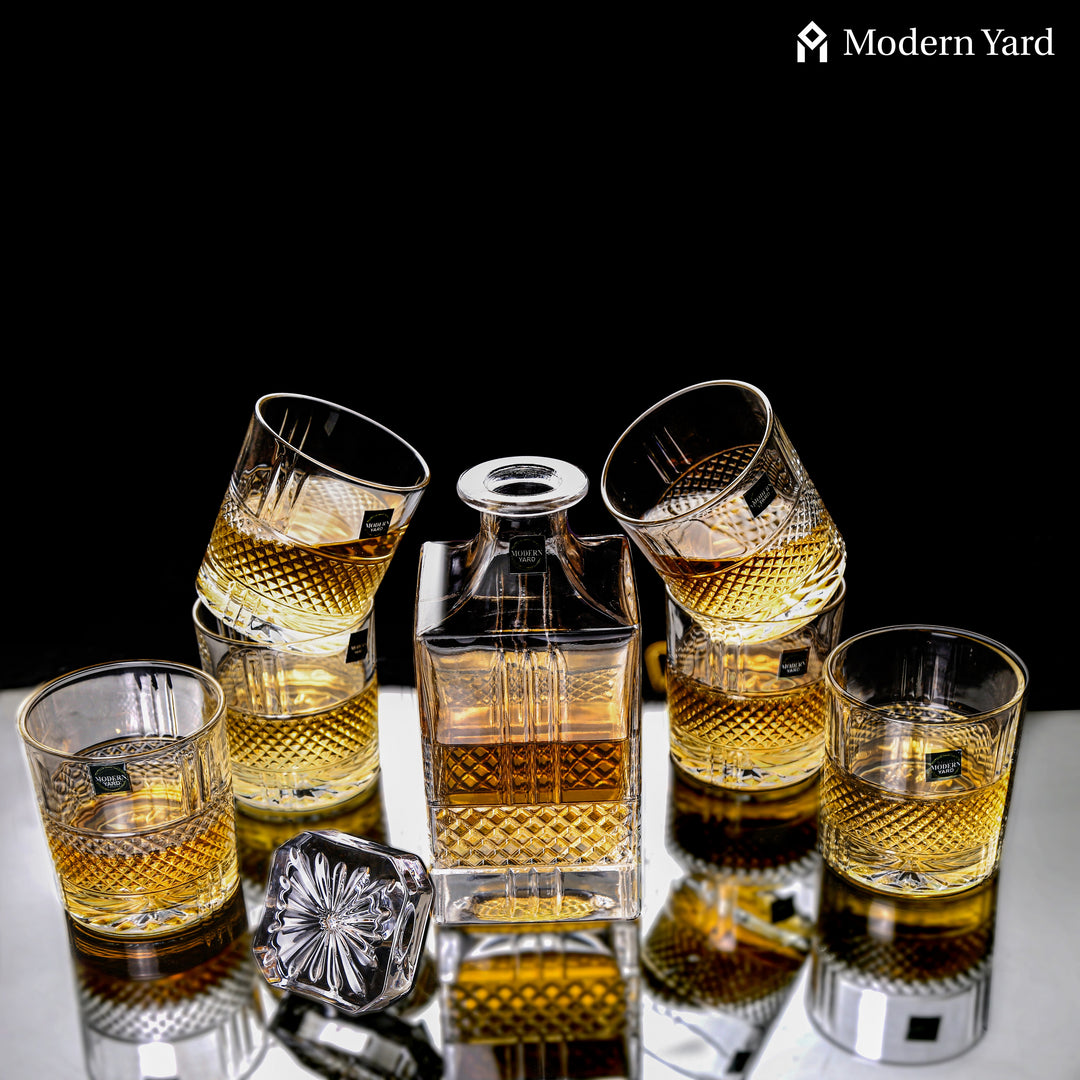 Regal 7 Pcs Decanter Set with 6  Glasses