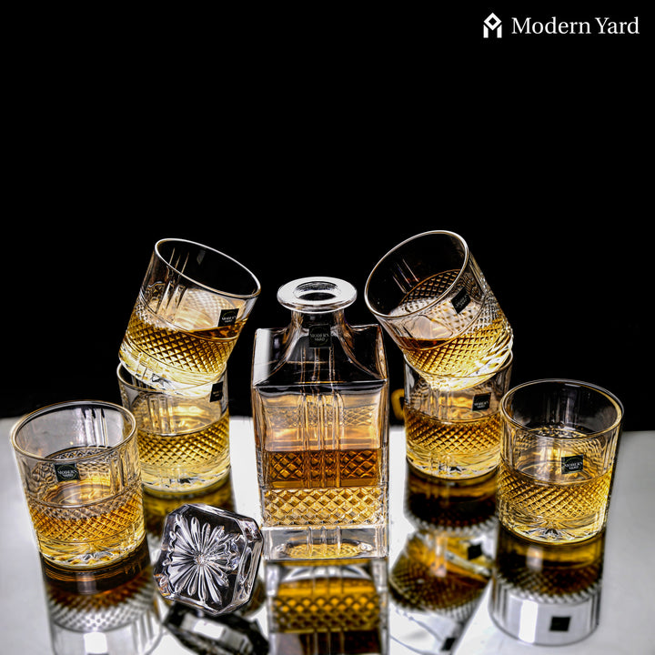 Regal 7 Pcs Decanter Set with 6  Glasses