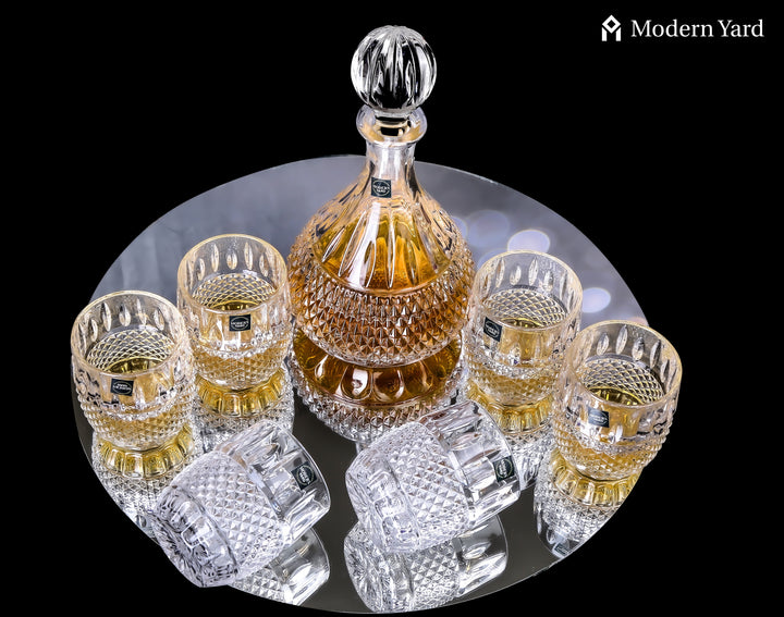 Exotic 7 Pcs Decanter Set with 6 Glasses