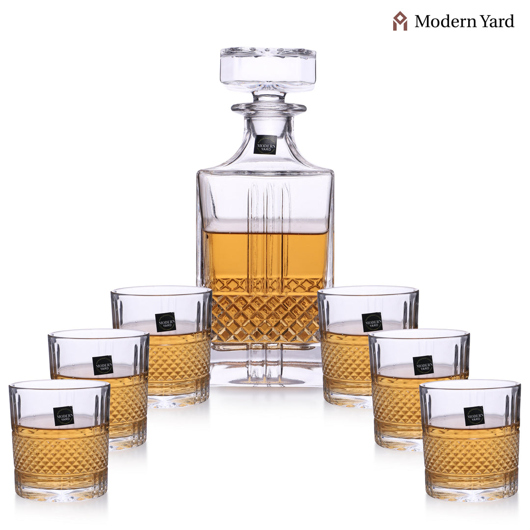 Regal 7 Pcs Decanter Set with 6  Glasses