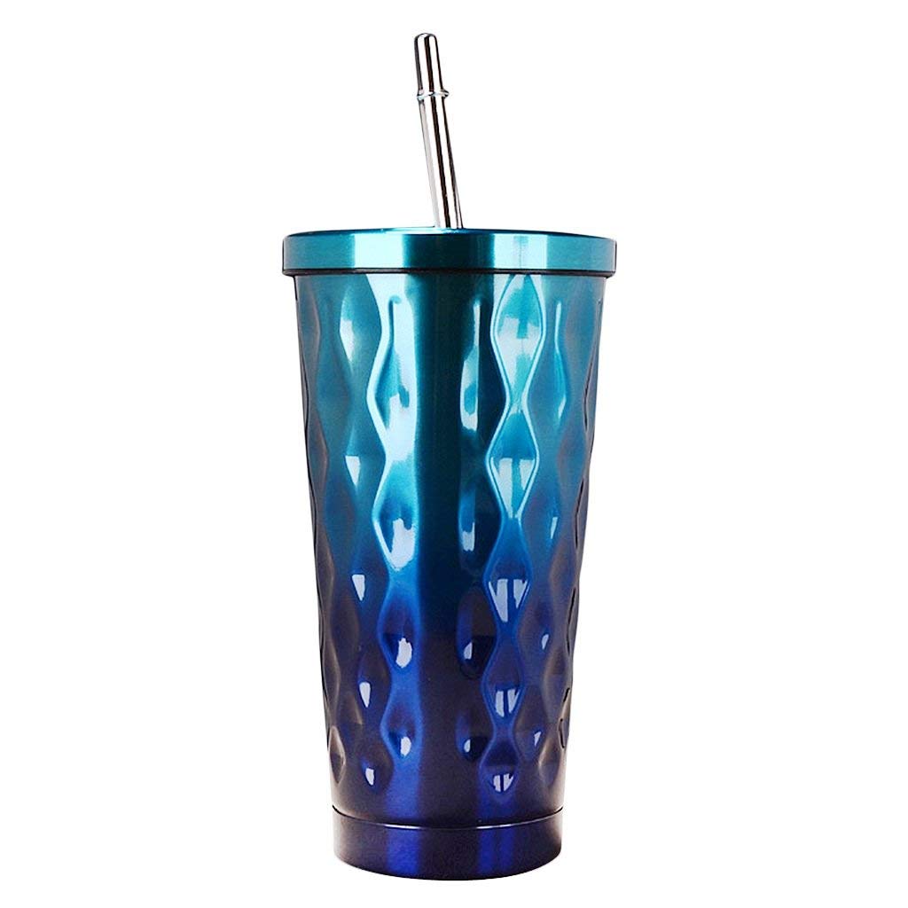 Stainless Steel Double Walled Tumbler with Straw