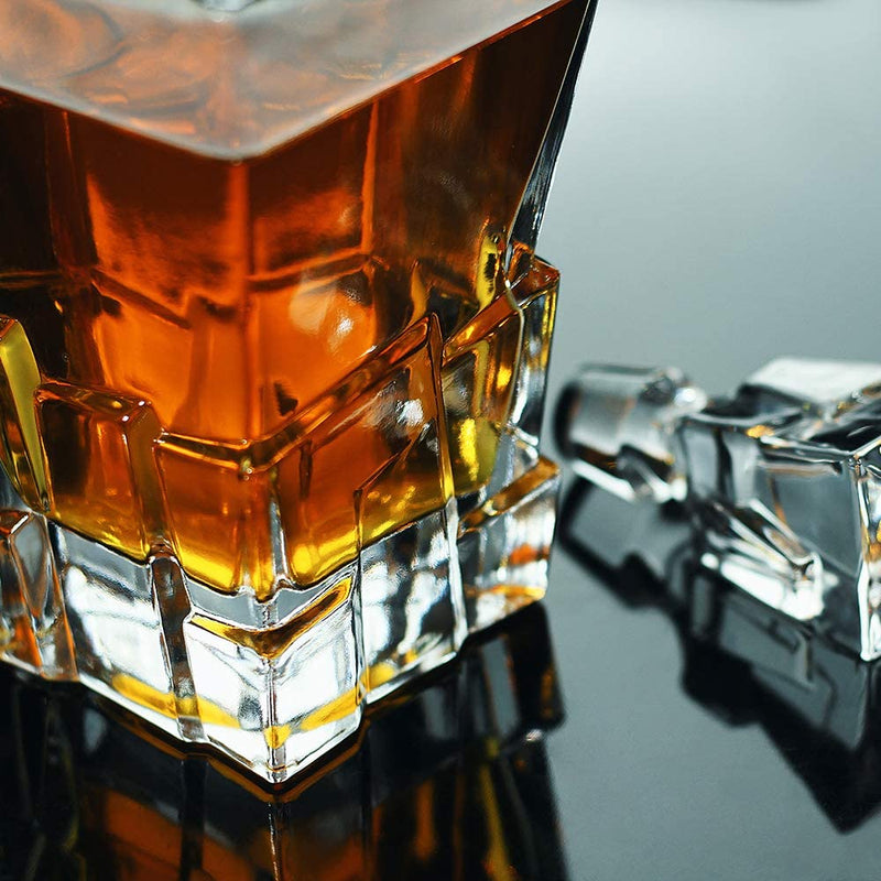 IRIS CRYSTAL DECANTER SET WITH 6 GLASSES