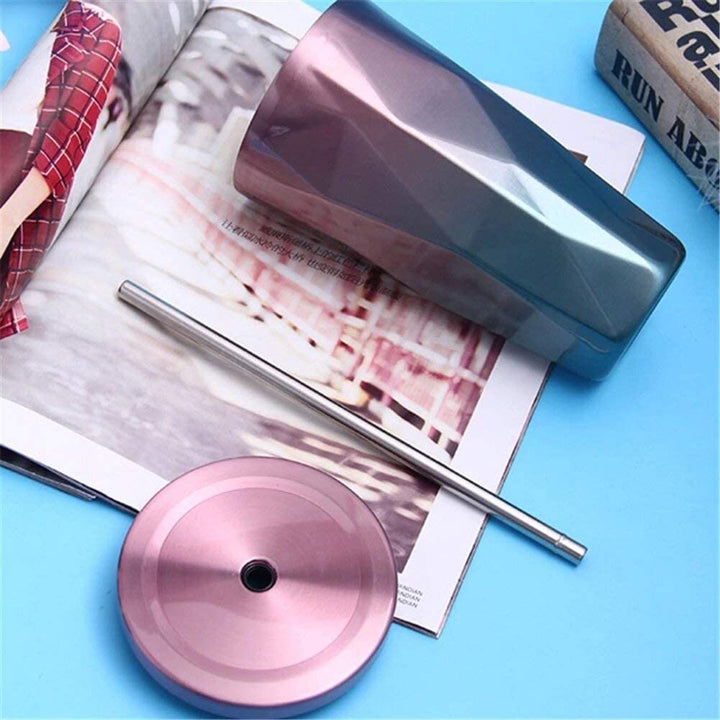 Stainless Steel Double Walled Tumbler with Straw