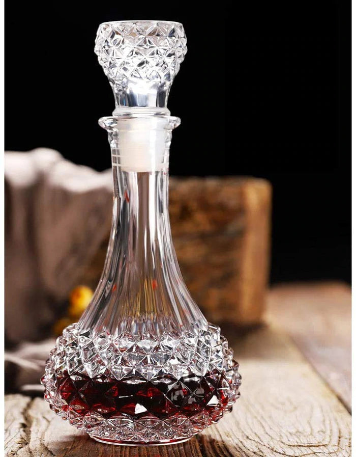 EUROPEAN CRYSTAL CLEAR 7 PCS DECANTER & GLASSES SET