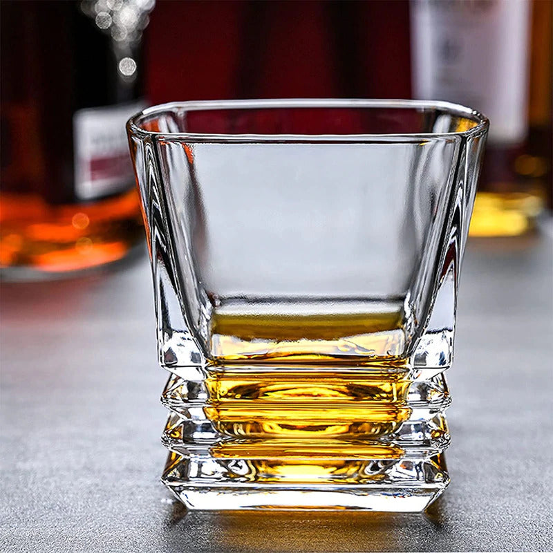 LUXURY SQUARE ROCK WHISKEY GLASS (Pack of 6)