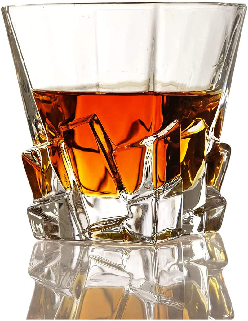 IRIS CRYSTAL DECANTER SET WITH 6 GLASSES