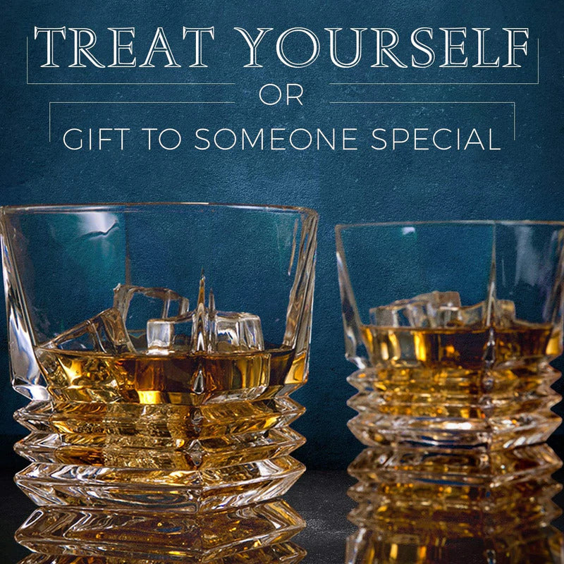 LUXURY SQUARE ROCK WHISKEY GLASS (Pack of 6)