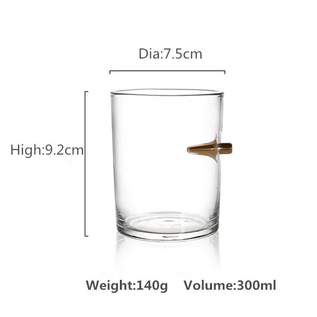 Gun Decanter with 4 Bullet Glasses Set