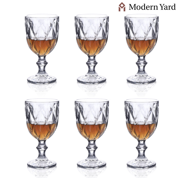 Geneva Ash Colored Wine Glasses (Pack of 6)