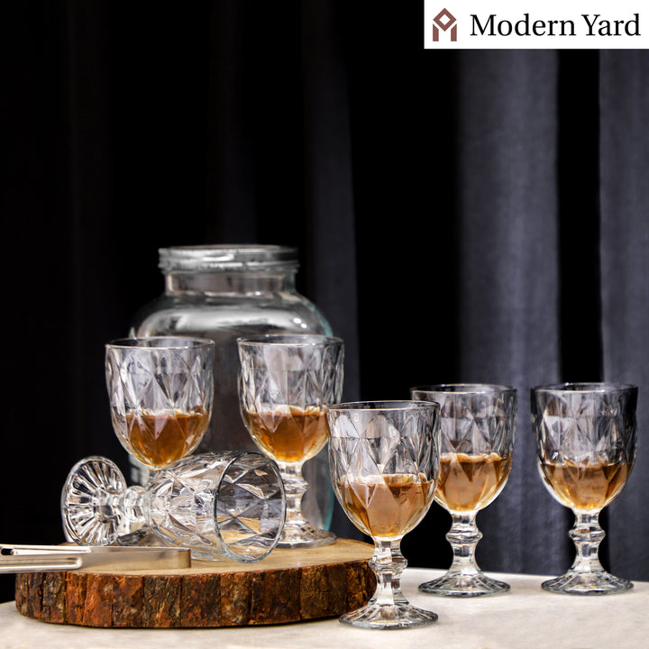 Geneva Ash Colored Wine Glasses (Pack of 6)