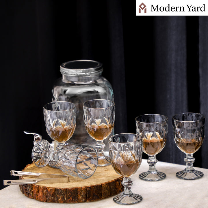 Geneva Ash Colored Wine Glasses (Pack of 6)