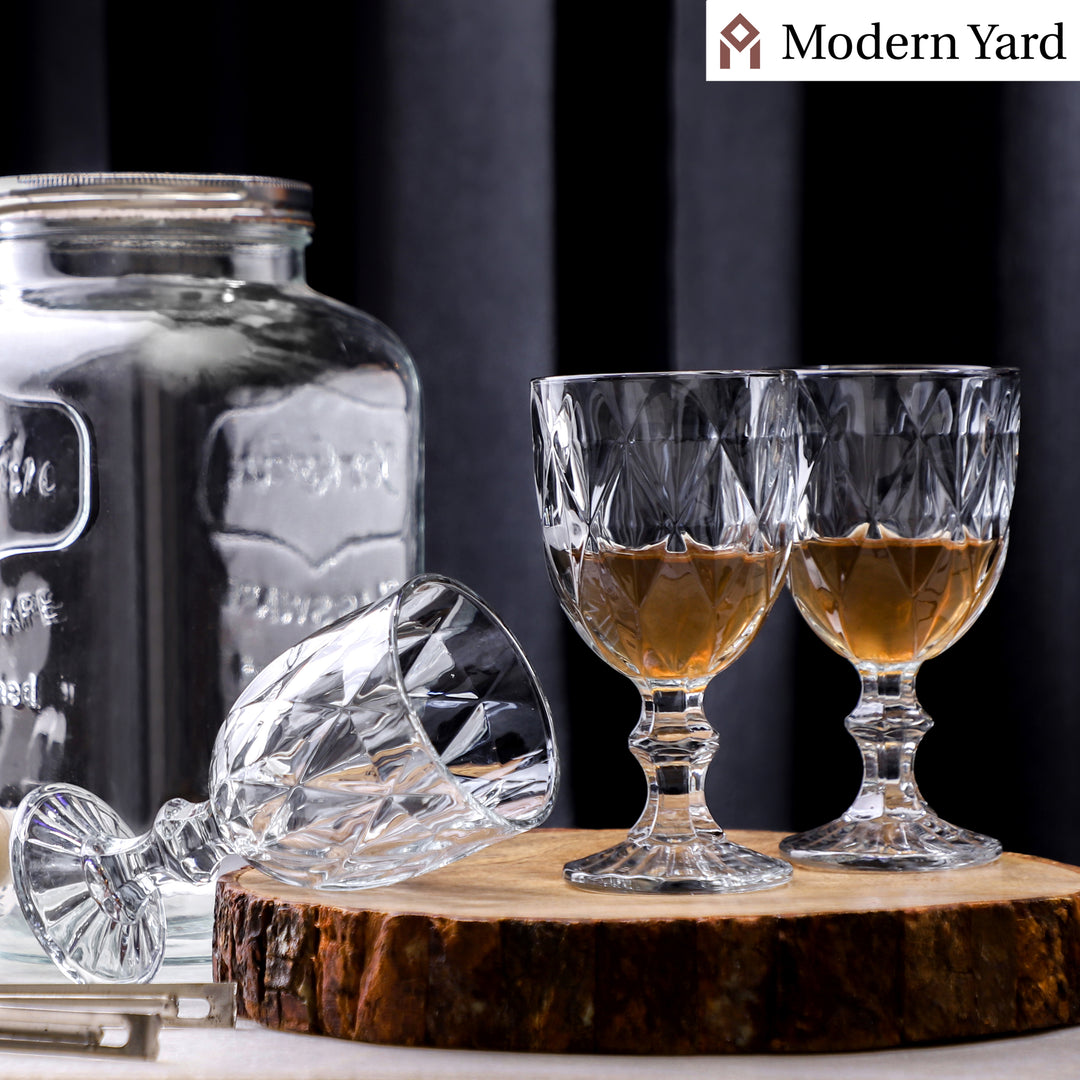 Geneva Ash Colored Wine Glasses (Pack of 6)