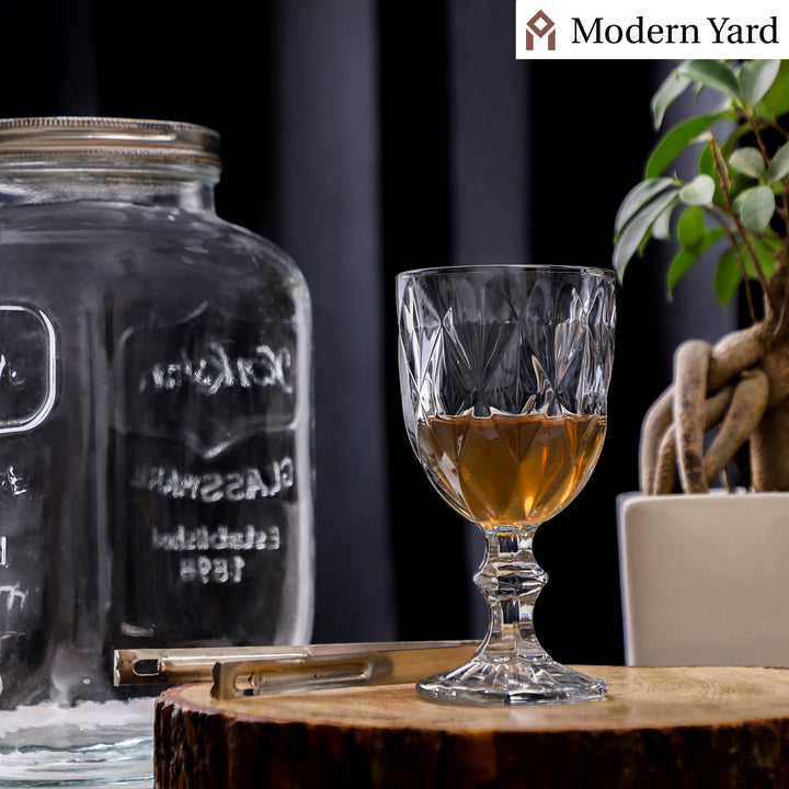 Geneva Ash Colored Wine Glasses (Pack of 6)