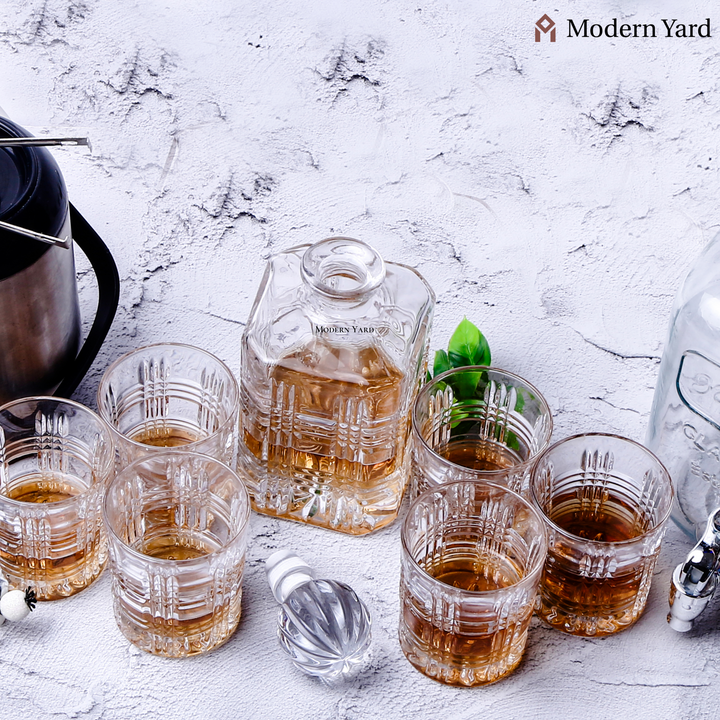 Venice 7 Pcs Decanter Set with Glasses