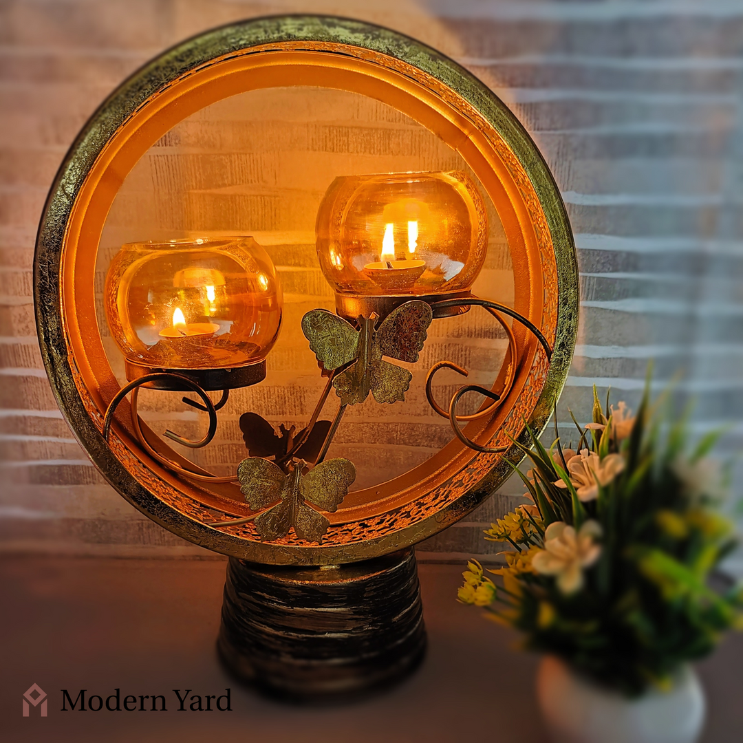 Antique Gold Candle Stand