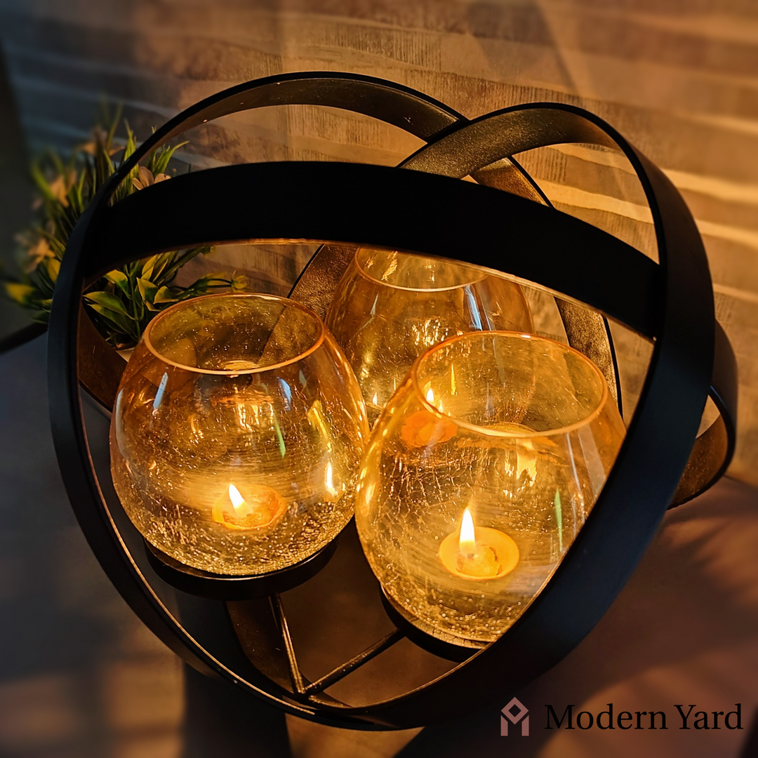 Dazzling Black Candle Stand