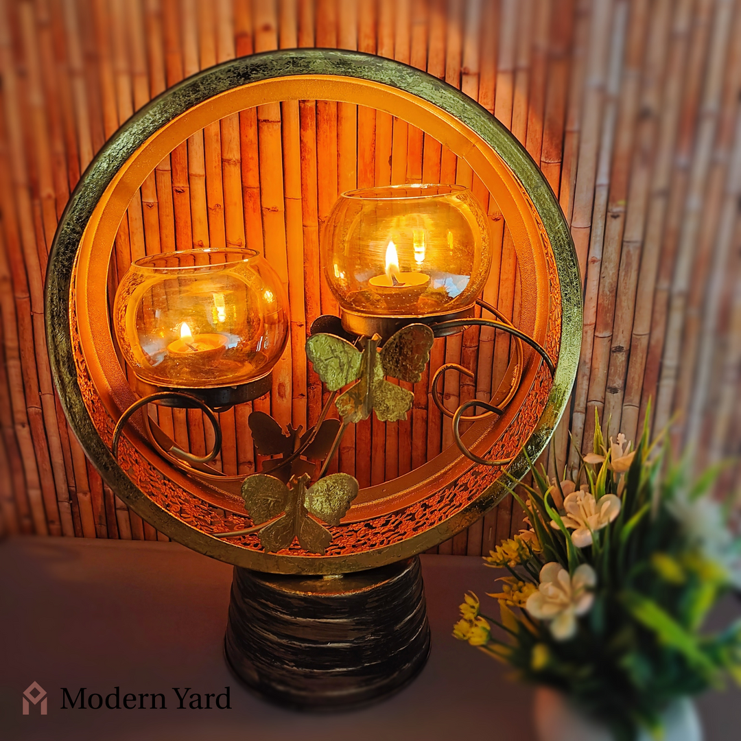 Antique Gold Candle Stand