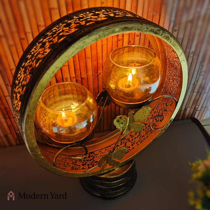 Antique Gold Candle Stand