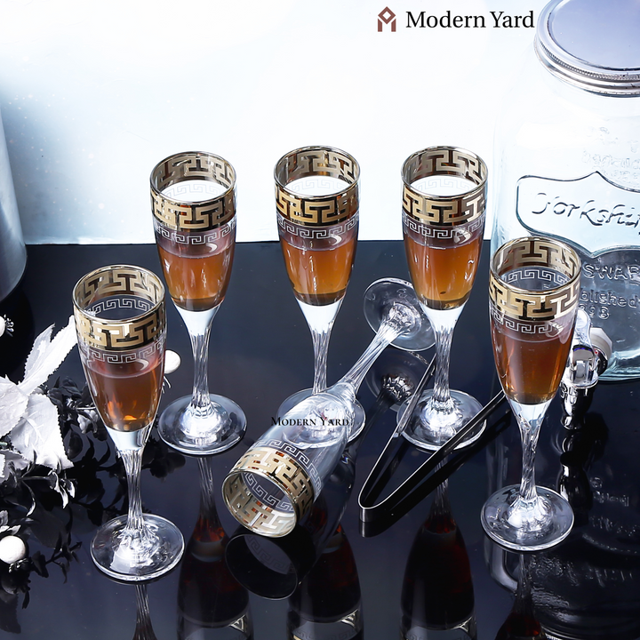 Gold Plated Flute Champagne (Pack of 6)