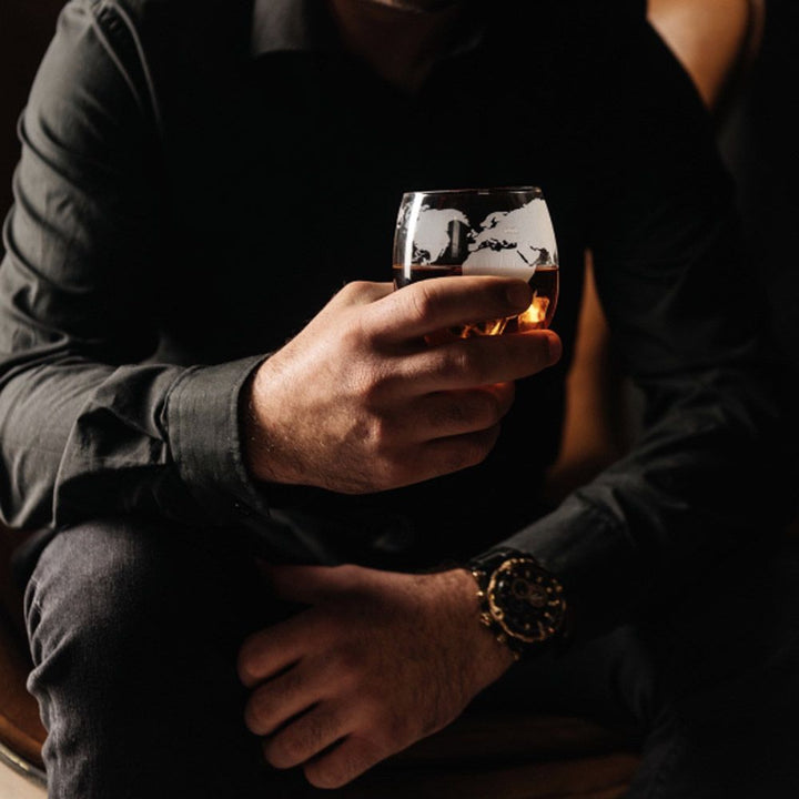 Globe Decanter with 2 Glasses Set