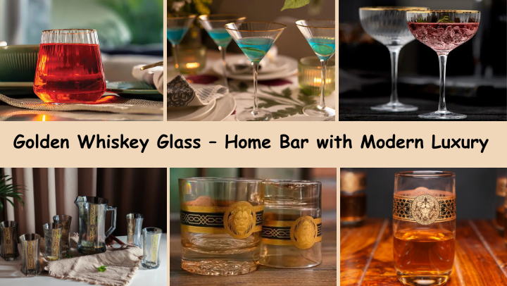 Golden Whiskey Glass – Elevate Your Home Bar with Modern Luxury