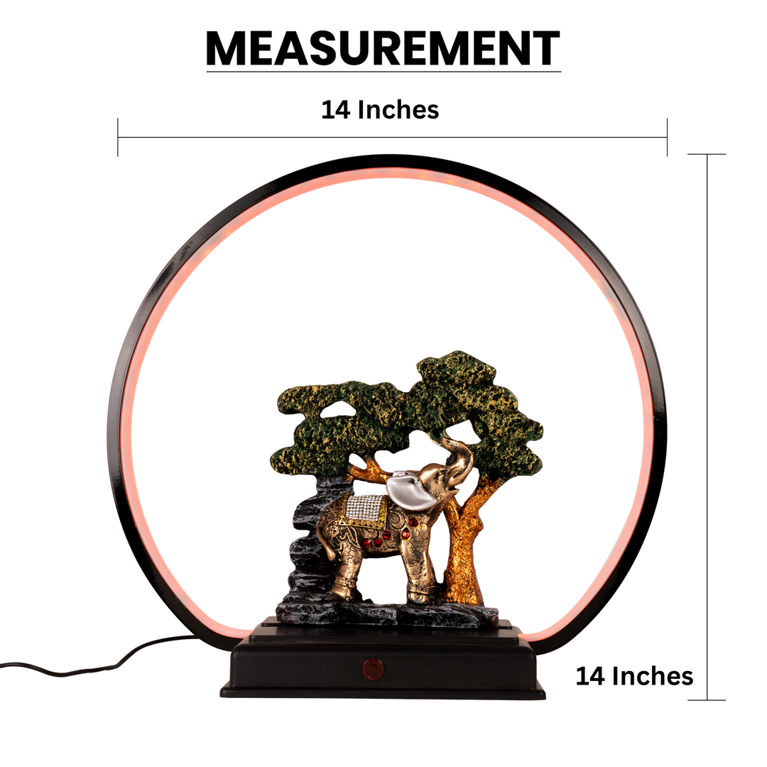 Designer Elephant with Multicolor Ring Light