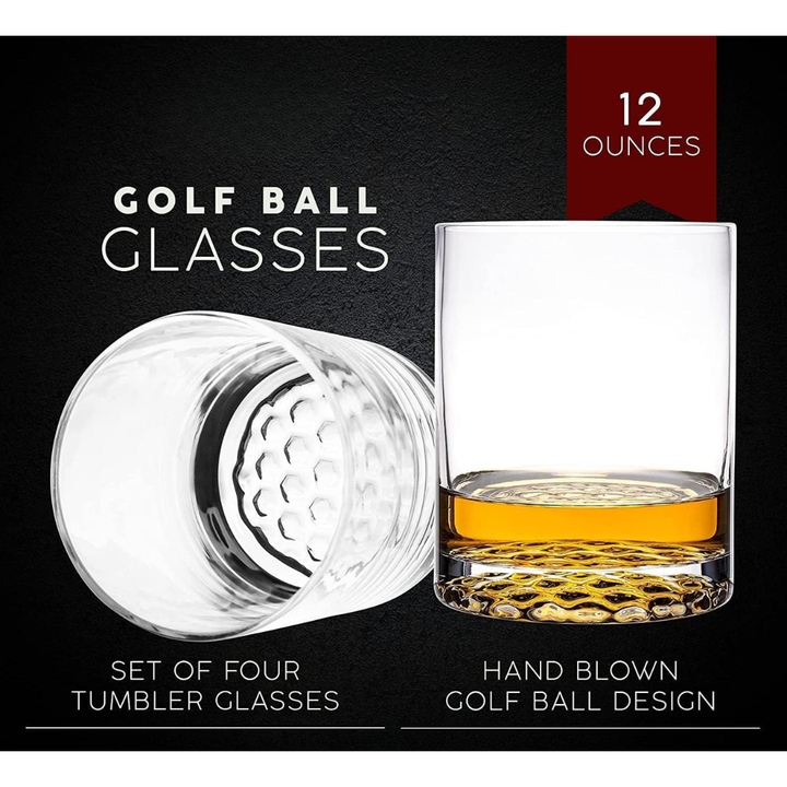 Golf Whiskey Decanter Set - Pure Crystal (Premium Gift Box)
