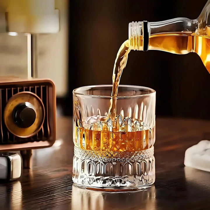 The Embossed Heavy Base Whiskey Glass