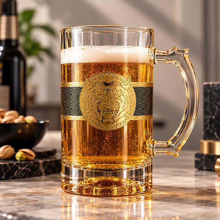 Royal Lion Gold Beer Mug - 400 ML (Made in Turkey)