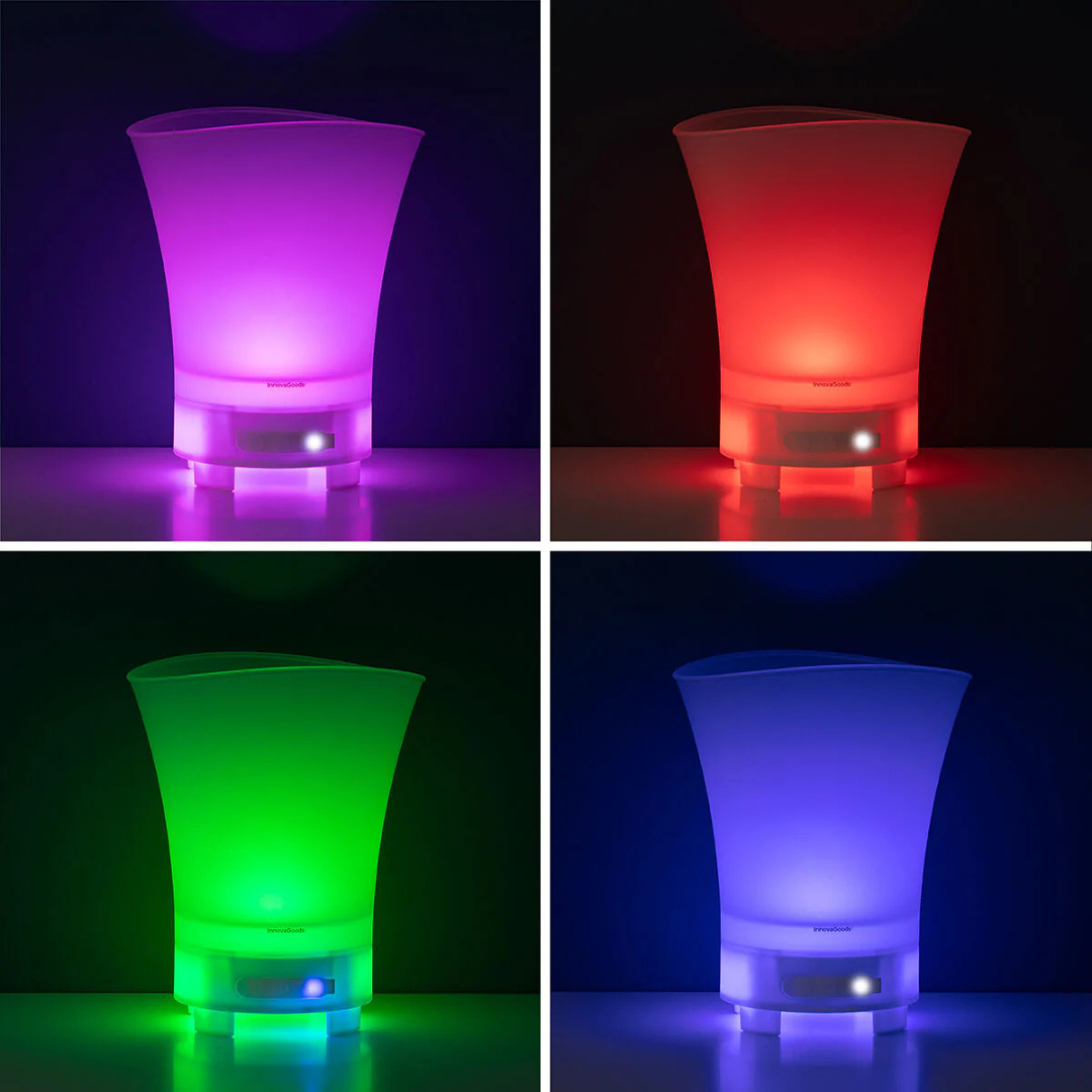 LED Beer And Champagne Bucket with Built-in Bluetooth Speaker
