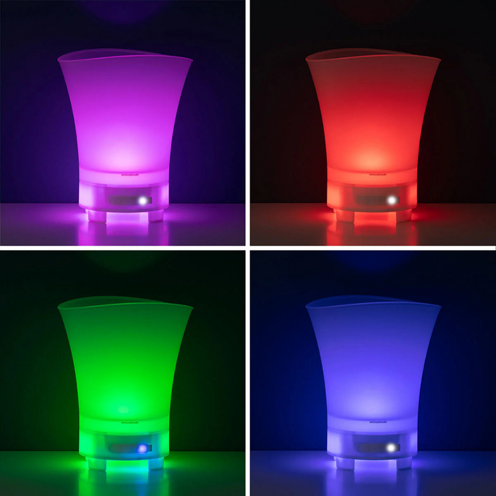 LED Beer And Champagne Bucket with Built-in Bluetooth Speaker
