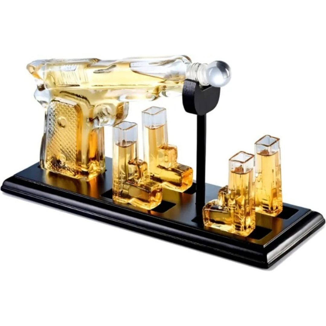 Pistol Whiskey Decanter Set